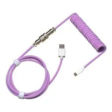 Cooler Master Keyboard Coiled Cable; Double-Sleeved; Purple; Type C (KB-CPZ1)