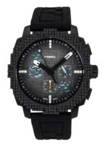 Fossil Minecraft Deepslate Chronograph Limited Edition Silicone Strap Black Dial Quartz LE1205 Men's Watch