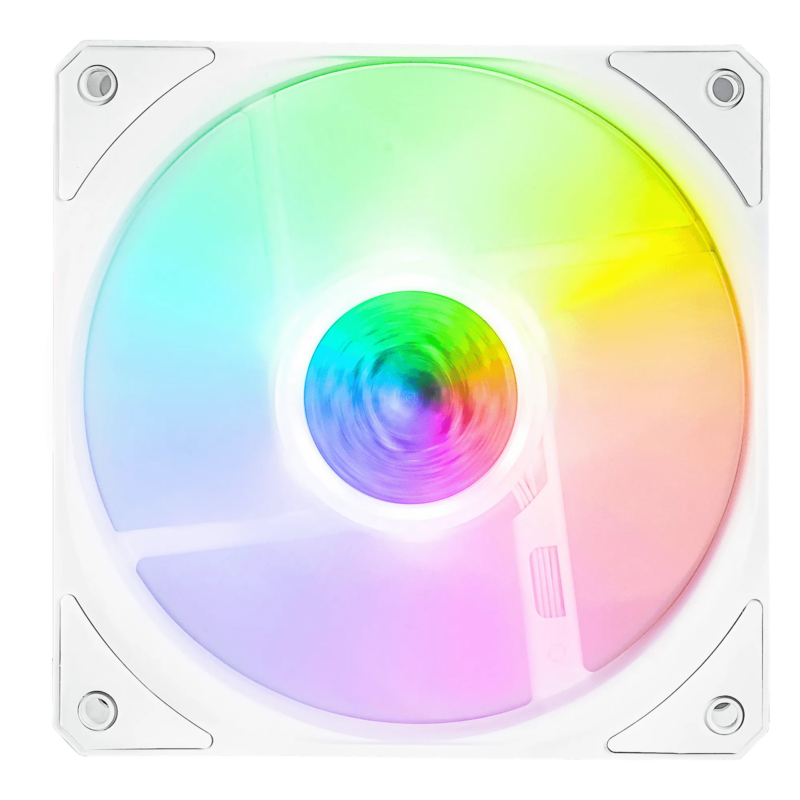 Cooler Mast Fan SickleFlow 120mm ARGB; New Blade Design; Enhanced Fan Frame; Sealed Bearing; 62CFM;3 PACK OF FANS; WHITE HOUSING (MFX-B2DW-183PA-R1)