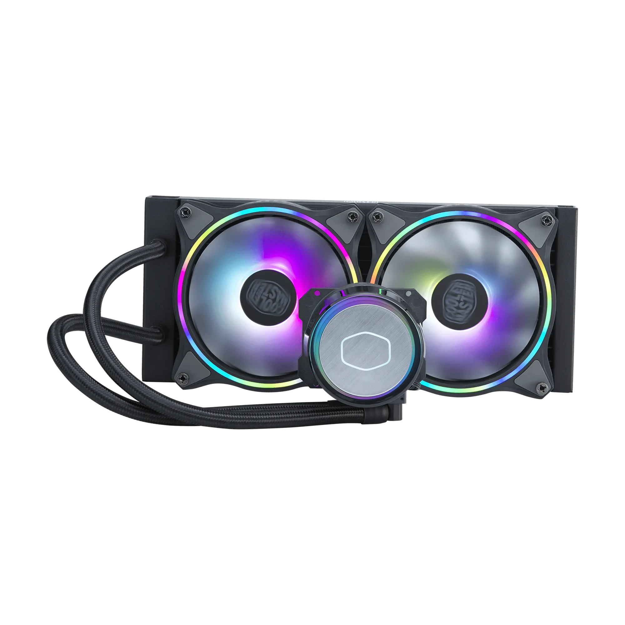 Cooler Master Cooler ML240 IllusionARGB Liquid Cooler; 240mm Radiator; 2 x 120mm ARGB Illusion; Transparent Pump Design (MLX-D24M-A18P2-R1)