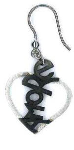 Ambrosini Jewels - Orecchini Argento 925° Cuore Finitura Bianca Satinata Scritta Brunita (OC 01 11 05)  JEWELRY_main