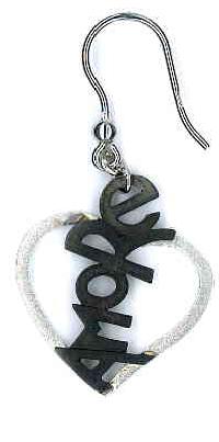 Ambrosini Jewels - Orecchini Argento 925° Cuore Finitura Bianca Satinata Scritta Brunita (OC 01 11 05)  JEWELRY_main