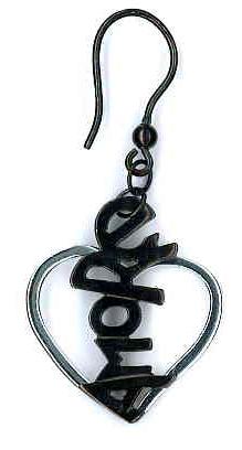 Ambrosini Jewels - Orecchini Argento 925° Cuore Finitura Bianca Lucida Scritta Brunita (OC 01 12 06)  JEWELRY_main