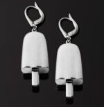 Ambrosini Jewels -  Orecchini Argento 925°  Ghiacciolo Finitura Bianca Pietra Bianca Medi (21x14 Mm) (OG 02 01 05)  JEWELRY_main