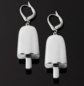 Ambrosini Jewels -  Orecchini Argento 925°  Ghiacciolo Finitura Bianca Pietra Bianca Medi (21x14 Mm) (OG 02 01 05)  JEWELRY_main