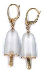 Ambrosini Jewels -  Orecchini Argento 925°  Ghiacciolo Finitura Rosé Pietra Ghiaccio Medi (21x14 Mm) (OG 02 02 06)  JEWELRY_main
