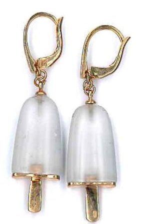 Ambrosini Jewels -  Orecchini Argento 925°  Ghiacciolo Finitura Rosé Pietra Ghiaccio Medi (21x14 Mm) (OG 02 02 06)  JEWELRY_main