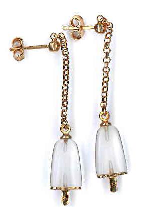 Ambrosini Jewels -  Orecchini Argento 925°  Ghiacciolo Finitura Rosé Pietra Ghiaccio Piccoli (14x8mm) (OG 03 02 06)  JEWELRY_main
