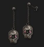 Ambrosini Jewels - Orecchini Argento 925° Teschio Finitura Brunita (OT 03)  JEWELRY_main