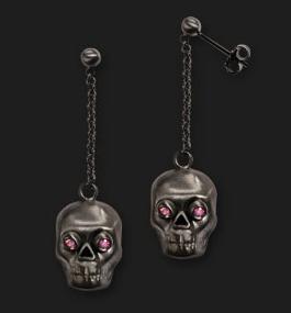 Ambrosini Jewels - Orecchini Argento 925° Teschio Finitura Brunita (OT 03)  JEWELRY_main