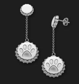 Ambrosini Jewels - Orecchini Argento 925° Tappo Finitura Bianca Zampa (OTA 01 01)  JEWELRY_main