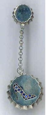 Ambrosini Jewels - Orecchini Argento 925° Tappo Finitura Bianca Con Pietre Scarpa (OTA 01 03 PT)  JEWELRY_main