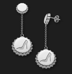 Ambrosini Jewels - Orecchini Argento 925° Tappo Finitura Bianca Scarpa (OTA 01 03)  JEWELRY_main
