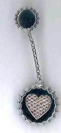 Ambrosini Jewels - Orecchini Argento 925° Tappo Finitura Bianca Con Pietre Cuore (OTA 01 04 PT)  JEWELRY_main
