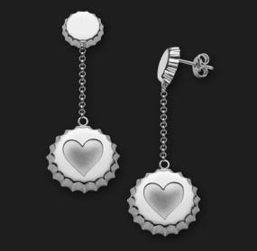 Ambrosini Jewels - Orecchini Argento 925° Tappo Finitura Bianca Cuore (OTA 01 04)  JEWELRY_main