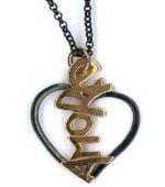 Ambrosini Jewels - Pendente Argento 925° Cuore Finitura Brunita Lucida Scritta Rosé (PC 03 12 04)  JEWELRY_main