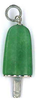 Ambrosini Jewels -  Pendente Argento 925°  Ghiacciolo Finitura Bianca Pietra Verde Grande (26x15 Mm) (PG 01 01 02)  JEWELRY_main