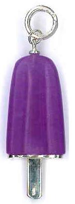 Ambrosini Jewels -  Pendente Argento 925°  Ghiacciolo Finitura Bianca Pietra Viola Grande (26x15 Mm) (PG 01 01 07)  JEWELRY_main
