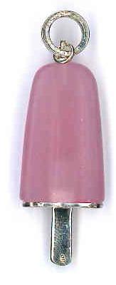 Ambrosini Jewels -  Pendente Argento 925°  Ghiacciolo Finitura Bianca Pietra Rosa Grande (26x15 Mm) (PG 01 01 08)  JEWELRY_main