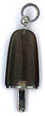 Ambrosini Jewels -  Pendente Argento 925°  Ghiacciolo Finitura Bianca Pietra Marrone Grande (26x15 Mm) (PG 01 01 10)  JEWELRY_main