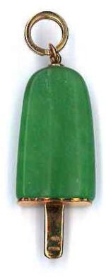 Ambrosini Jewels -  Pendente Argento 925°  Ghiacciolo Finitura Rosé Pietra Verde Grande (26x15 Mm) (PG 01 02 02)  JEWELRY_main