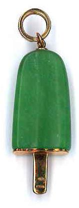 Ambrosini Jewels -  Pendente Argento 925°  Ghiacciolo Finitura Rosé Pietra Verde Grande (26x15 Mm) (PG 01 02 02)  JEWELRY_main