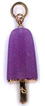 Ambrosini Jewels -  Pendente Argento 925°  Ghiacciolo Finitura Rosé Pietra Viola Grande (26x15 Mm) (PG 01 02 07)  JEWELRY_main