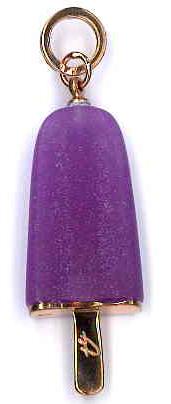 Ambrosini Jewels -  Pendente Argento 925°  Ghiacciolo Finitura Rosé Pietra Viola Grande (26x15 Mm) (PG 01 02 07)  JEWELRY_main