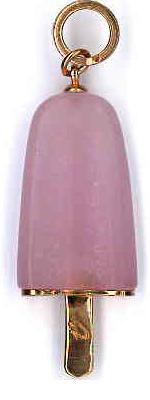 Ambrosini Jewels -  Pendente Argento 925°  Ghiacciolo Finitura Rosé Pietra Rosa Grande (26x15 Mm) (PG 01 02 08)  JEWELRY_main