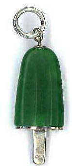 Ambrosini Jewels -  Pendente Argento 925° Ghiacciolo Finitura Bianca Pietra Verde Medio (29.5x13 Mm) (PG 02 01 02)  JEWELRY_main