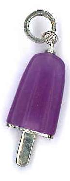 Ambrosini Jewels -  Pendente Argento 925°  Ghiacciolo Finitura Bianca Pietra Viola Medio (29.5x13 Mm) (PG 02 01 07)  JEWELRY_main
