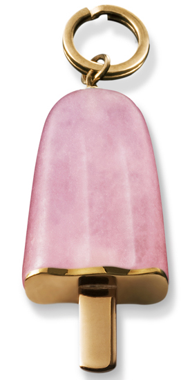 Ambrosini Jewels -  Pendente Argento 925°  Ghiacciolo Finitura Rosé Pietra Rosa Medio (29.5x13 Mm) (PG 02 02 08)  JEWELRY_main