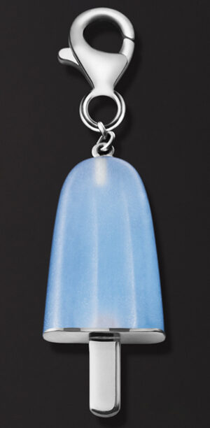 Ambrosini Jewels -  Pendente Argento 925°  Ghiacciolo Finitura Bianca Pietra Azzurra  Piccolo (21x14 Mm) (PG 03 01 01)  JEWELRY_main