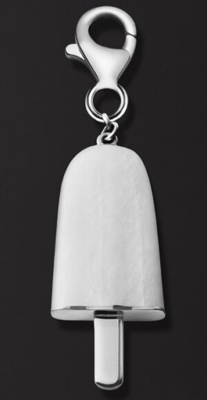 Ambrosini Jewels -  Pendente Argento 925°  Ghiacciolo Finitura Bianca Pietra Bianca Piccolo (21x14 Mm) (PG 03 01 05)  JEWELRY_main