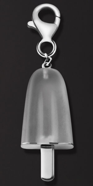 Ambrosini Jewels -  Pendente Argento 925°  Ghiacciolo Finitura Bianca Pietra Ghiaccio Piccolo (21x14 Mm) (PG 03 01 06)  JEWELRY_main