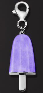 Ambrosini Jewels -  Pendente Argento 925°  Ghiacciolo Finitura Bianca Pietra Viola Piccolo (21x14 Mm) (PG 03 01 07)  JEWELRY_main