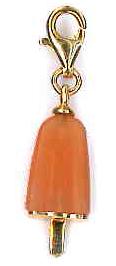 Ambrosini Jewels -  Pendente Argento 925°  Ghiacciolo Finitura Rosé Pietra Arancio Piccolo(21x14 Mm) (PG 03 02 03)  JEWELRY_main