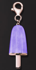 Ambrosini Jewels -  Pendente Argento 925°  Ghiacciolo Finitura Rosé Pietra Viola Piccolo (21x14 Mm) (PG 03 02 07)  JEWELRY_main