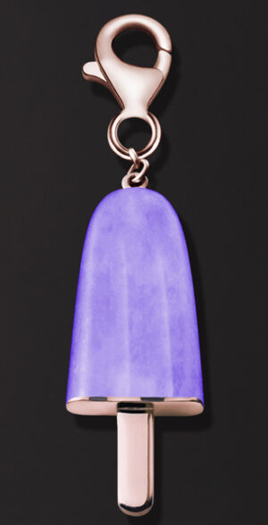 Ambrosini Jewels -  Pendente Argento 925°  Ghiacciolo Finitura Rosé Pietra Viola Piccolo (21x14 Mm) (PG 03 02 07)  JEWELRY_main