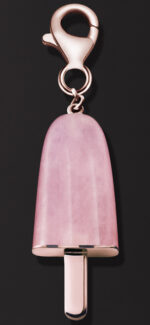 Ambrosini Jewels -  Pendente Argento 925°  Ghiacciolo Finitura Rosé Pietra Rosa Piccolo (21x14 Mm) (PG 03 02 08)  JEWELRY_main