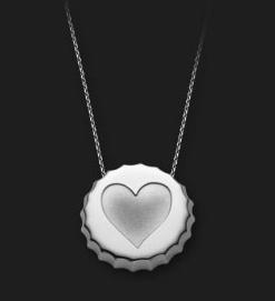 Ambrosini Jewels - Pendente Argento 925° Tappo Finitura Bianca Cuore (PTA 01 04)  JEWELRY_main