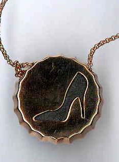 Ambrosini Jewels - Pendente Argento 925° Tappo Finitura Rosé Scarpa (PTA 02 03)  JEWELRY_main