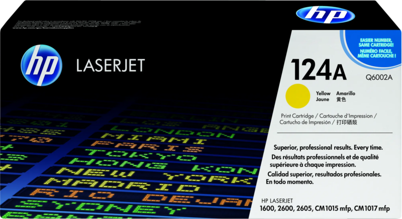 HP 124A Yellow Original LaserJet Toner Cartridge;~2;000 pages. . (Colour LaserJet 2600n ). (Q6002A) - Image 18