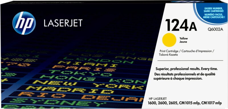 HP 124A Yellow Original LaserJet Toner Cartridge;~2;000 pages. . (Colour LaserJet 2600n ). (Q6002A)_9