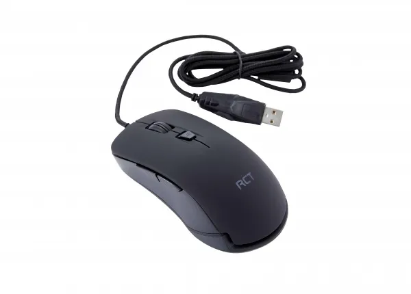 RCT Optical USB Mouse Black 3200 DPI - Wired (RCT-CT12-1)