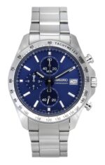 Seiko Spirit Chronograph Stainless Steel Blue Dial Quartz SBTR023 100M Men's Watch