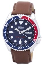 Seiko Automatic Diver's Brown Leather SKX009J1-var-LS12 200M Men's Watch