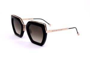 Philipp Plein Sunglasses Spp097s Shiny Dark Black (SPP097S-0700 53-23-140) Women's EYEWEAR_main