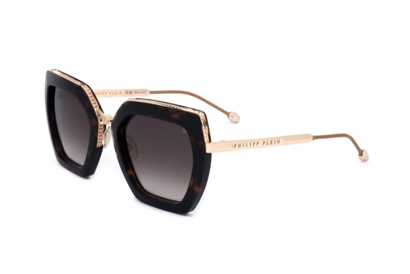 Philipp Plein Sunglasses Spp097s Shiny Shiny Havana (SPP097S-0722 53-23-140) Women's EYEWEAR_main