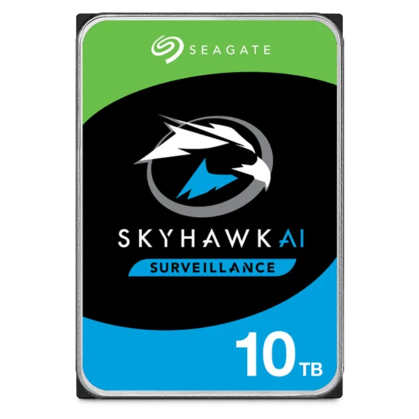 Seagate Skyhawk AI ST10000VE001.  10TB 3.5'' HDD Surveillance Drives; SATA 6GB/s Interface; 256MB Cache; RPM: 7200; 512e (ST10000VE001)